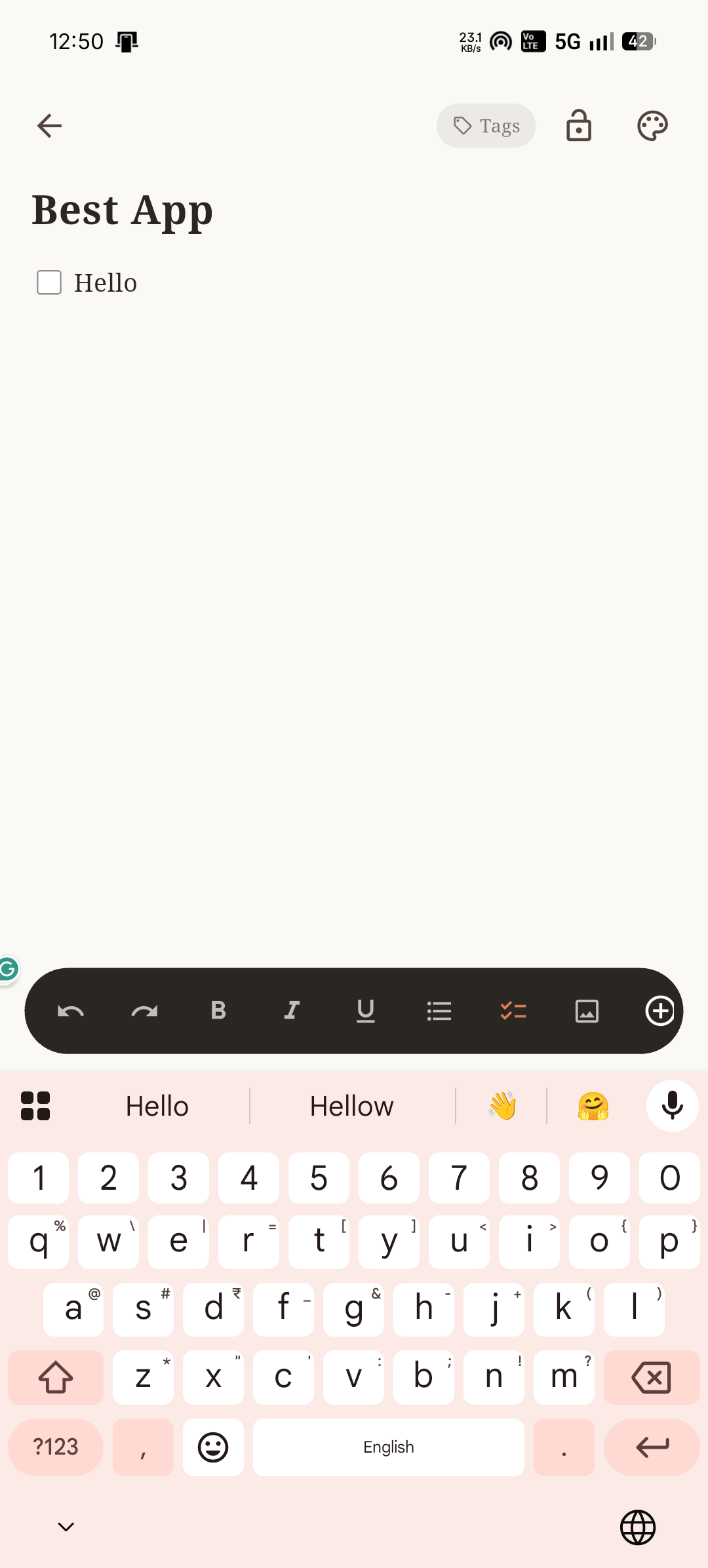 Notelet screenshot 3